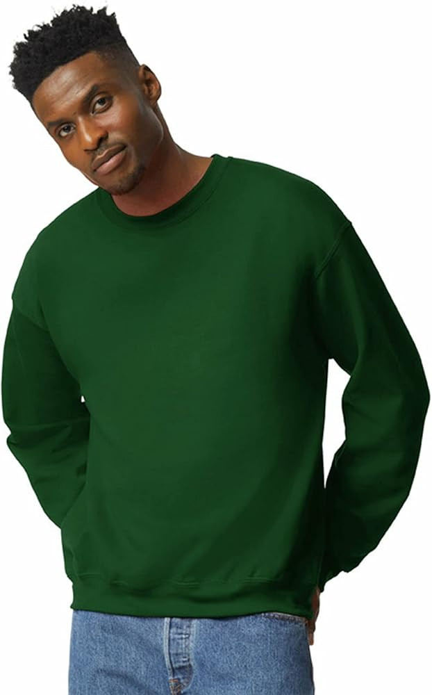 Gildan Adult Fleece Crewneck Sweatshirt, Style G18000, Multipack, Forest Green (1-Pack), Large at... | Amazon (US)