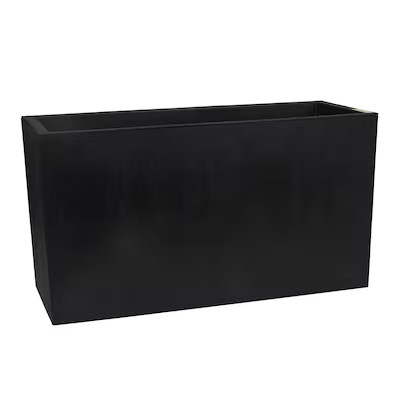 allen + roth  Large (25-65-Quart) 31-in W x 16.9-in H Slate Rubber Self Watering Planter with Dr... | Lowe's