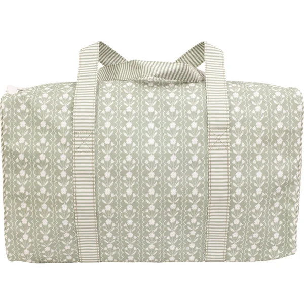 The Duffle Bag, Sage Floral | Maisonette