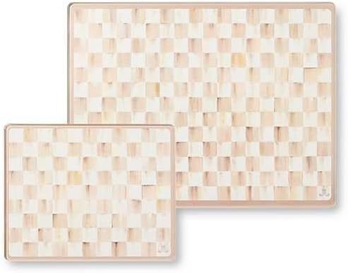MACKENZIE-CHILDS Set of 2 Tempered Glass Cutting Boards, Countertop Cutting Boards, Brown-and-Whi... | Amazon (US)