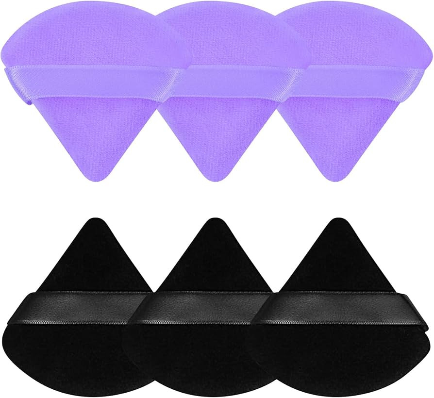 Pimoys Powder Puff Face Soft Triangle Makeup Puff for Loose Powder Body Powder, Wedge Shape Velou... | Amazon (US)