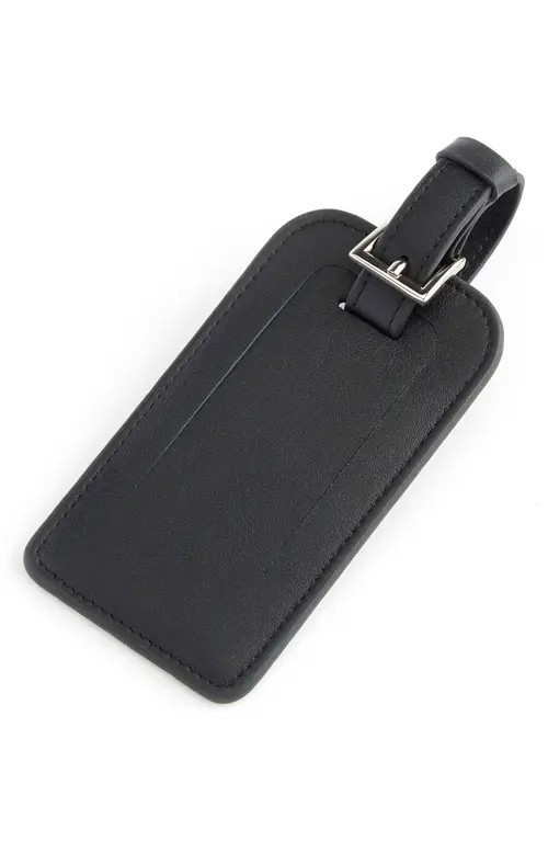 ROYCE New York Leather Luggage Tag in Black at Nordstrom | Nordstrom