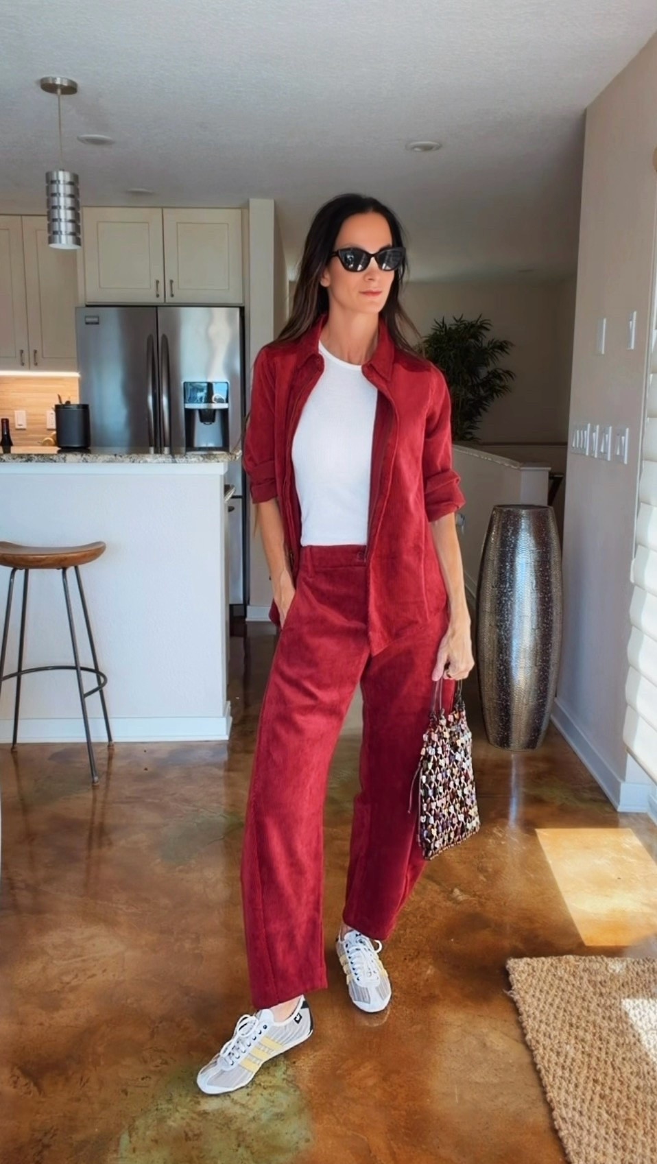 I put on the corduroy pants… and then the matching zip jacket happened. Naturally. 🍷

This Pomegranate set from RUTI has that relaxed, throw-it-on feel, but the color and texture make it look like I had a whole outfit plan. I styled it with a white tank and sneakers, then added sunnies and a bag for a little extra attitude. Which way would you wear it: jacket open or zipped? 👇

Use code NICOLE15 to save at RUTI.

#RUTI #CorduroyStyle #MatchingSet #FallOutfitIdeas #NicoleColee

#LTKootd #LTKgrwm #LTKdayinmylife