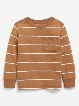 Long-Sleeve Thick-Knit Pocket T-Shirt for Toddler Boys | Old Navy (US)
