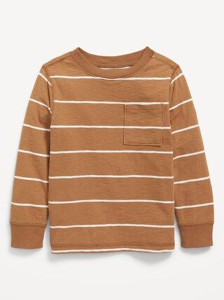 Long-Sleeve Thick-Knit Pocket T-Shirt for Toddler Boys | Old Navy (US)