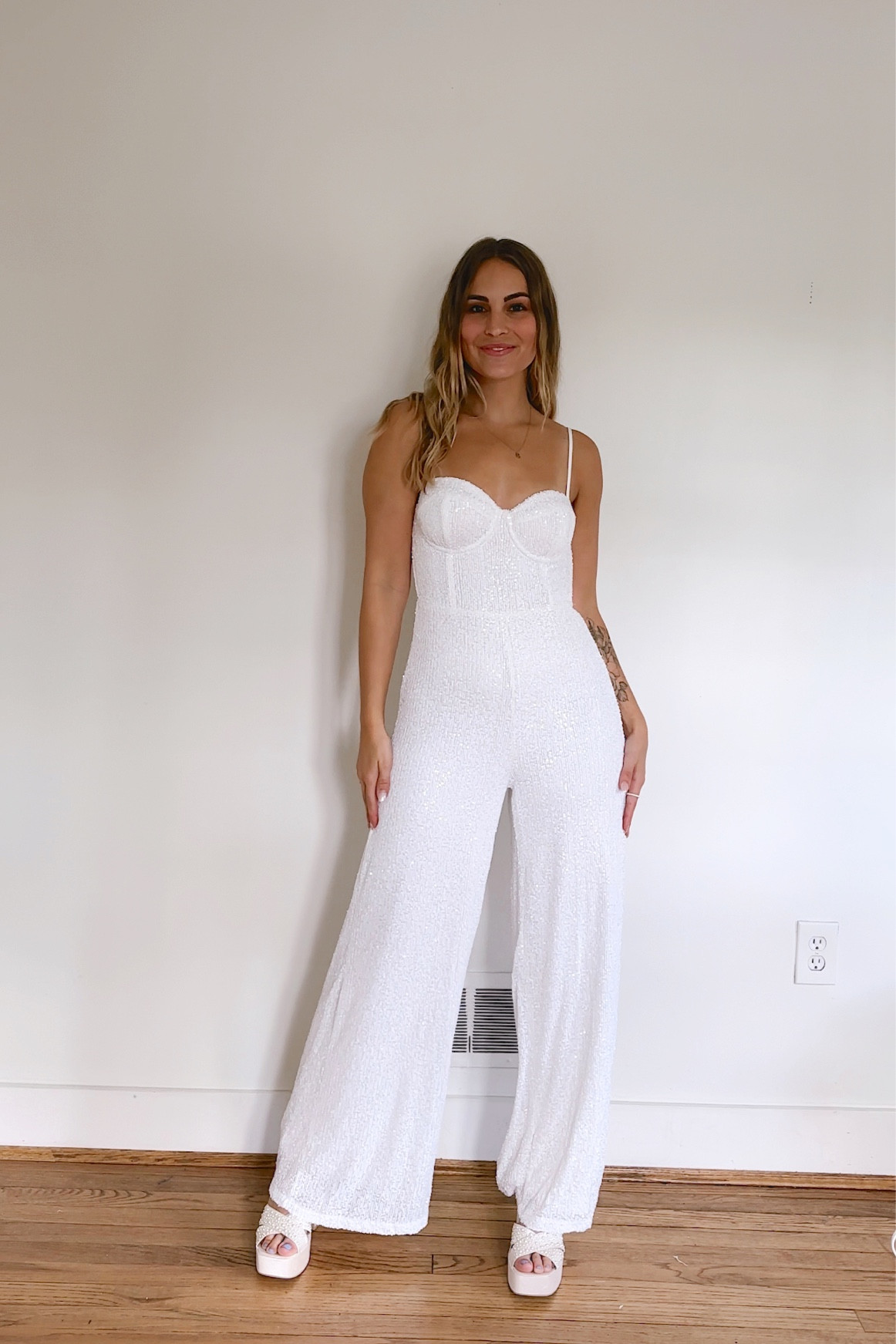 The cutest reception, bachelorette or rehearsal dinner outfit!! I feel so cute and comfy in this. Wearing a size 4!

#LTKFind #LTKstyletip #LTKwedding