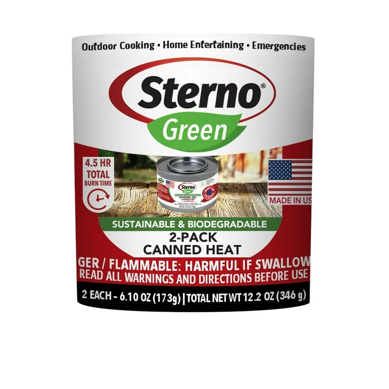 Sterno Brand 2 Pack Canned Heat 2.25 Hour Ethanol Gel Fuel | Walmart (US)