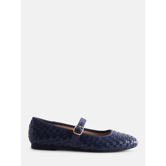Scenario Women's Woven Mary Jane Flats | Walmart (US)