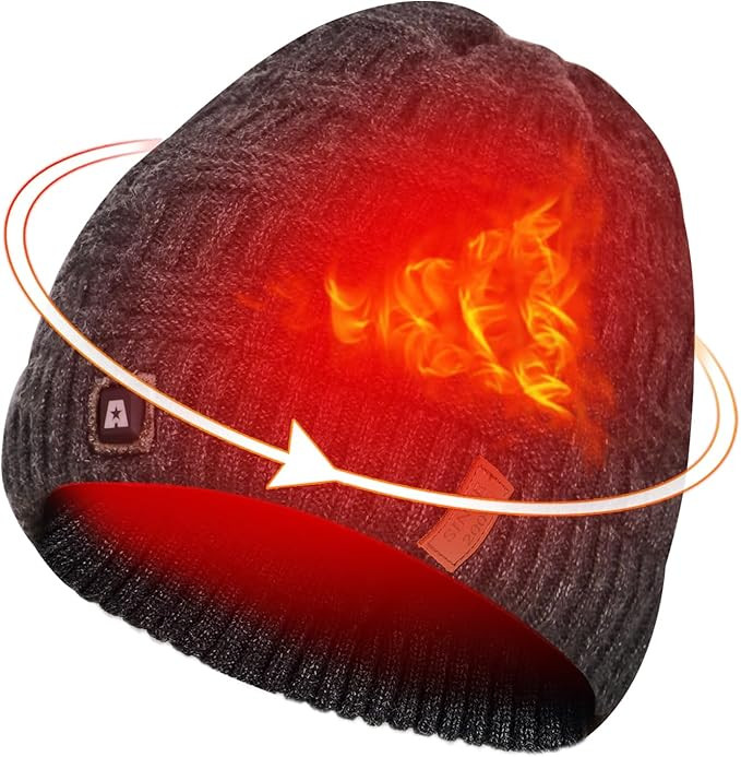 ARRIS Heated Beanie Hat with 3 Heating, Soft Knit Electric WinteHat for Skiing Hunting | Amazon (US)