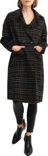 BELLE AND BLOOM Publisher Double Breasted Plaid Print Wool Blend Coat | Nordstromrack | Nordstrom Rack