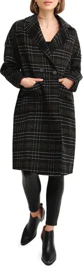 BELLE AND BLOOM Publisher Double Breasted Plaid Print Wool Blend Coat | Nordstromrack | Nordstrom Rack