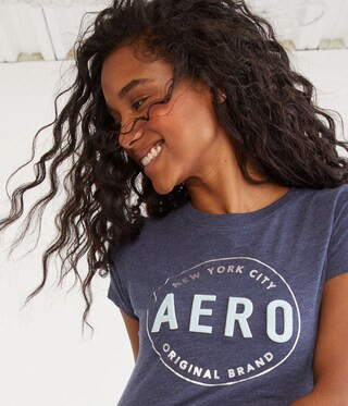 Aero Circle Foil Appliqué Graphic Tee | Aeropostale