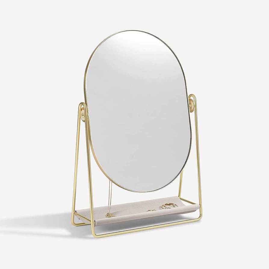 Stackers Taupe & Gold Dressing Table Mirror & Jewellery Stand | Amazon (UK)