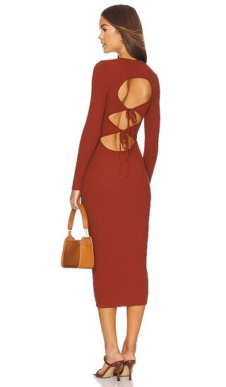 Alba Midi Dress in Ginger | Revolve Clothing (Global)