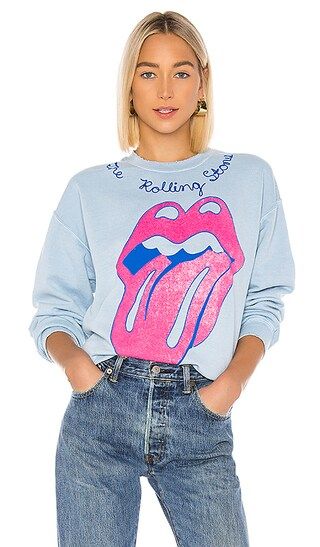 The Rolling Stones Chainstitch Sweatshirt in Blue Haze | Revolve Clothing (Global)