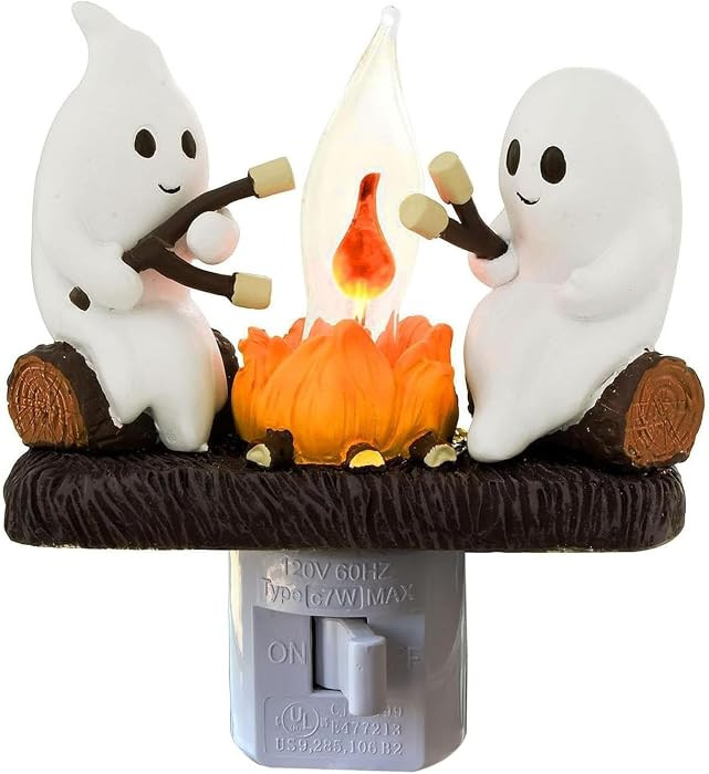 Ghost Campfire Nightlight, Ghost Flickering Night Light, Campfire Flame Halloween Nightlight | Amazon (US)