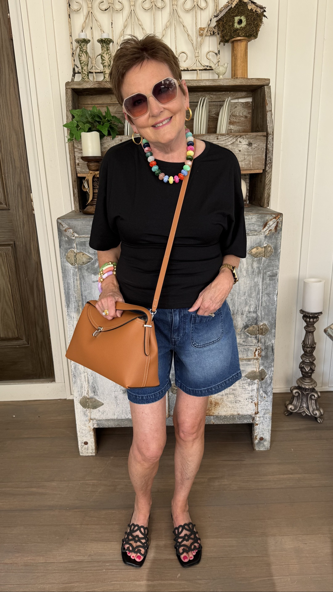 Casual denim shorts on sale at Talbots and budget top & accessories from Amazon. Shop ⬇️

#LTKOver40 #LTKSeasonal #LTKMidsize