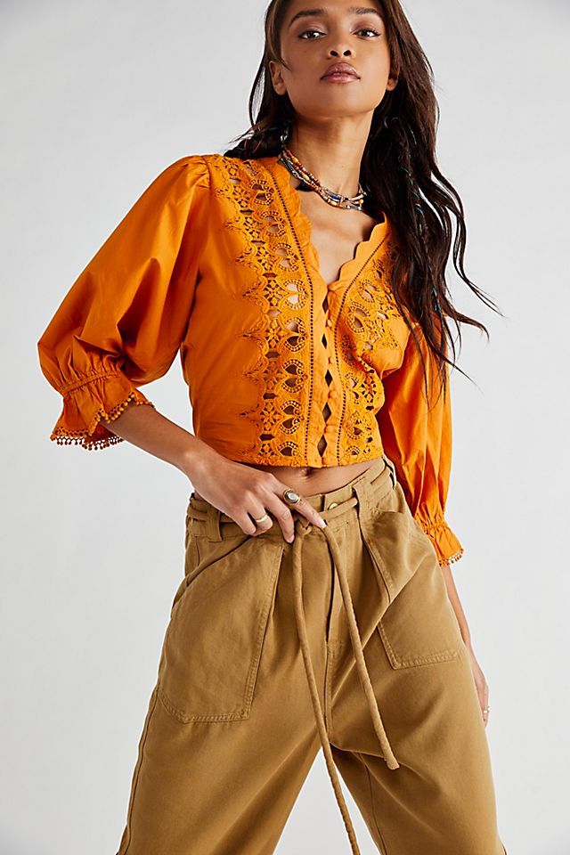 Louella Embroidered Top | Free People (Global - UK&FR Excluded)