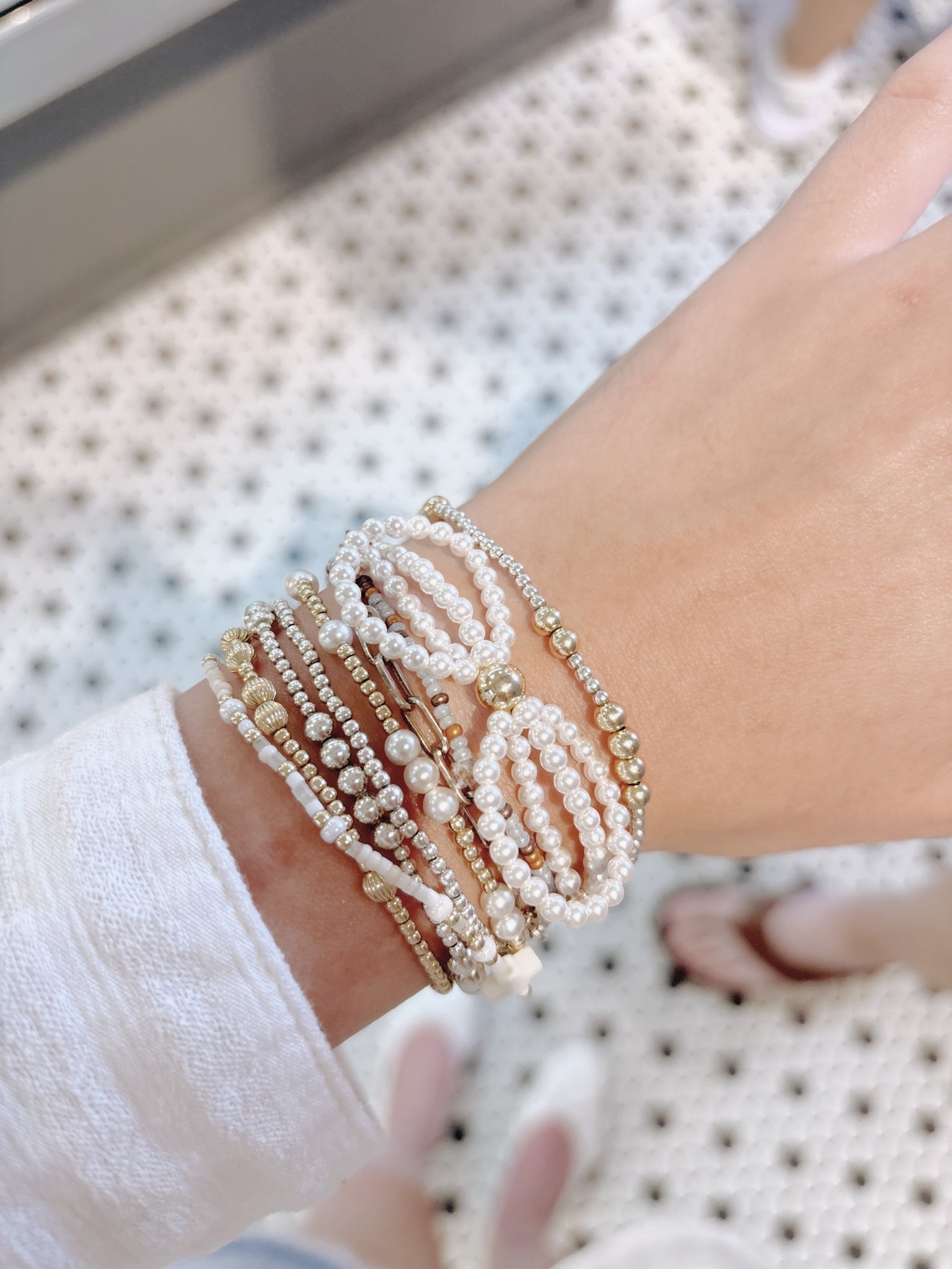 my go-to bracelet stack! Couldn’t link all the enewton, so I linked similar styles from beaded blondes!


#LTKFindsUnder50 #LTKFindsUnder100 #LTKStyleTip