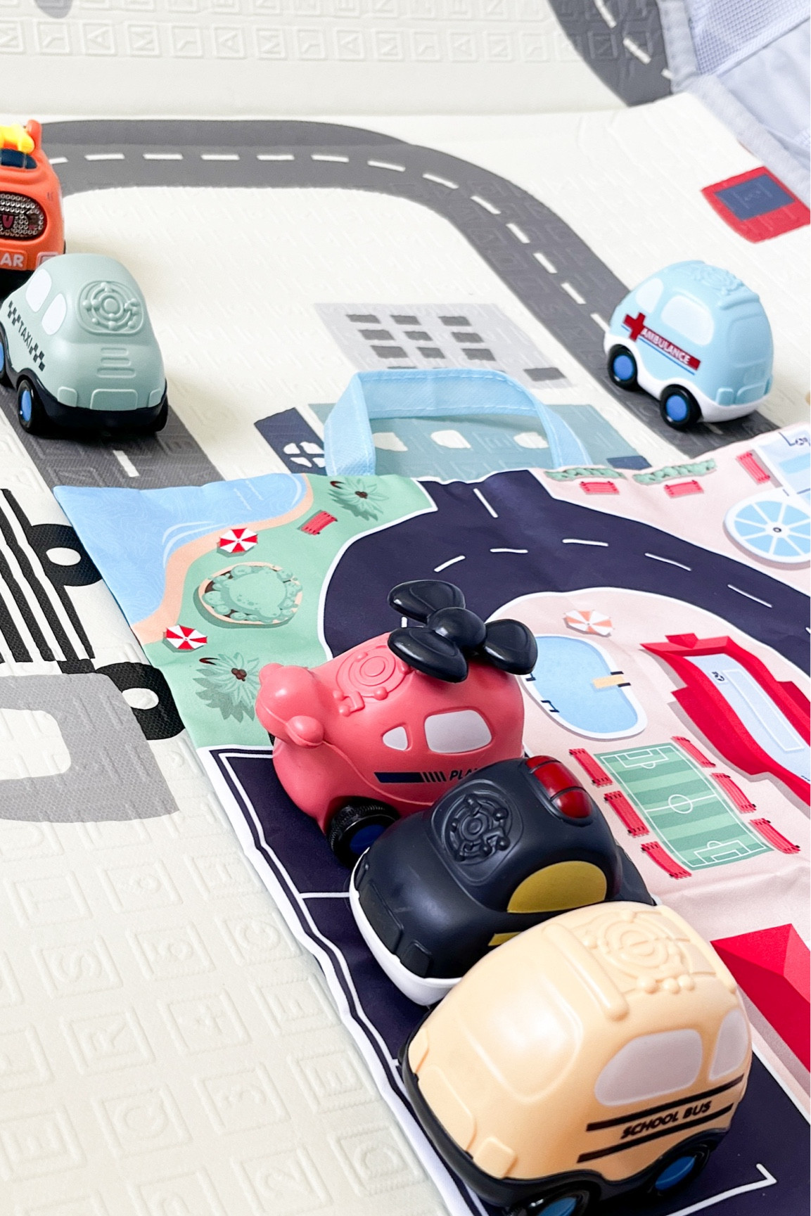 We love this fun baby road map play mat to go in our play pen (although it is larger than the play pen so!). It’s easy to clean and store and really easy to take with you on trips! 

#LTKFamily #LTKKids #LTKBaby