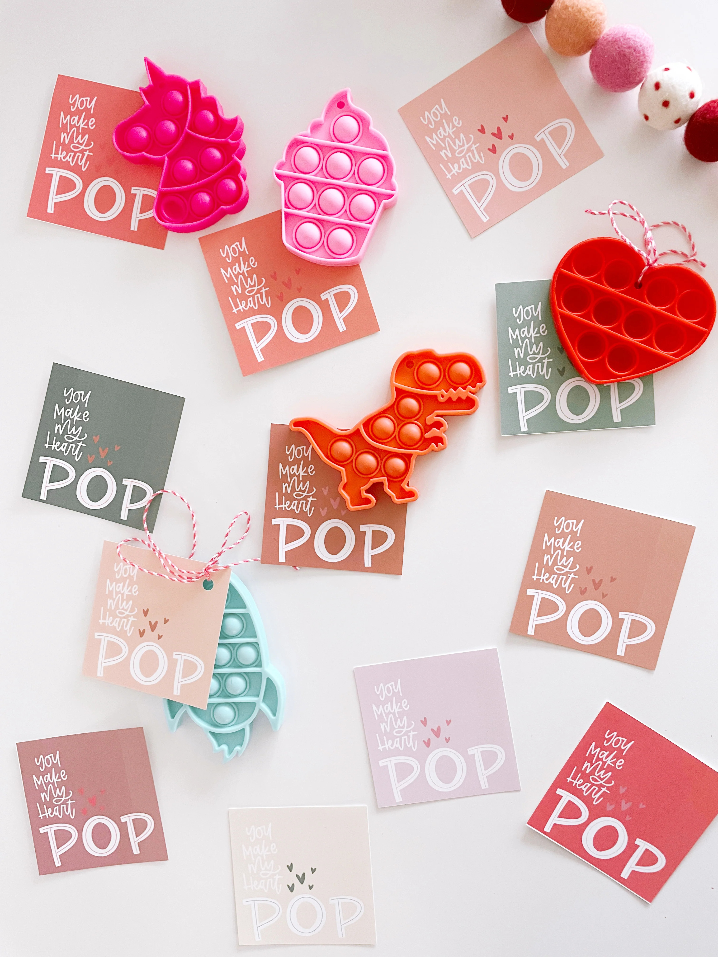 You make my heart POP | Printable Valentines | The Letter Vee