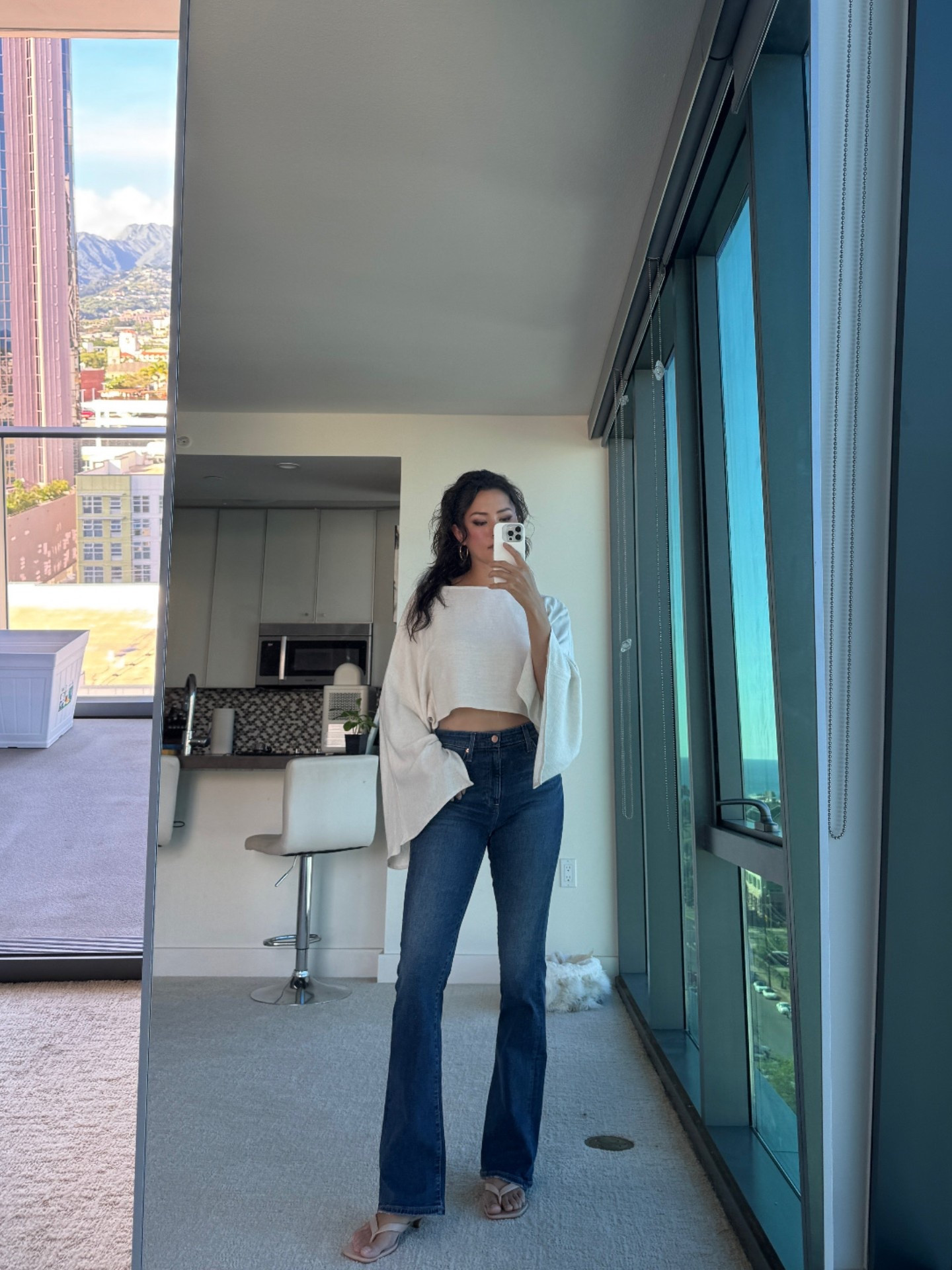 Casual summer to fall look I love! This denim is stretchy and comfortable. I’m wearing 1/2 inch kitten heels and the denim hits at the perfect length! Size 25x32 and S in the top is size small

#LTKootd #LTKdayinmylife #LTKSeasonal