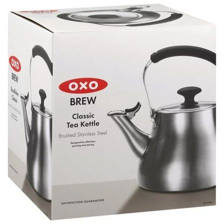 OXO Brew Classic Traditional Brushed Stainless Steel Tea Kettle Pot, Silver | Walmart (US)