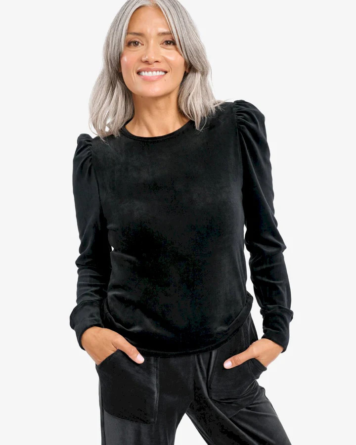 Igrid Velour Long Sleeve Tee | Splendid | Splendid