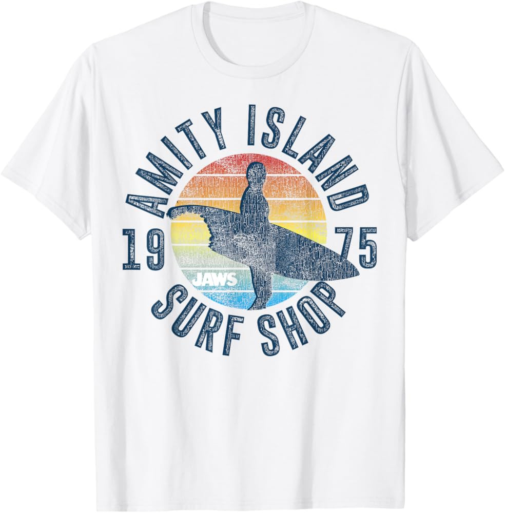 Jaws Amity Island Surf Board T-Shirt | Amazon (US)