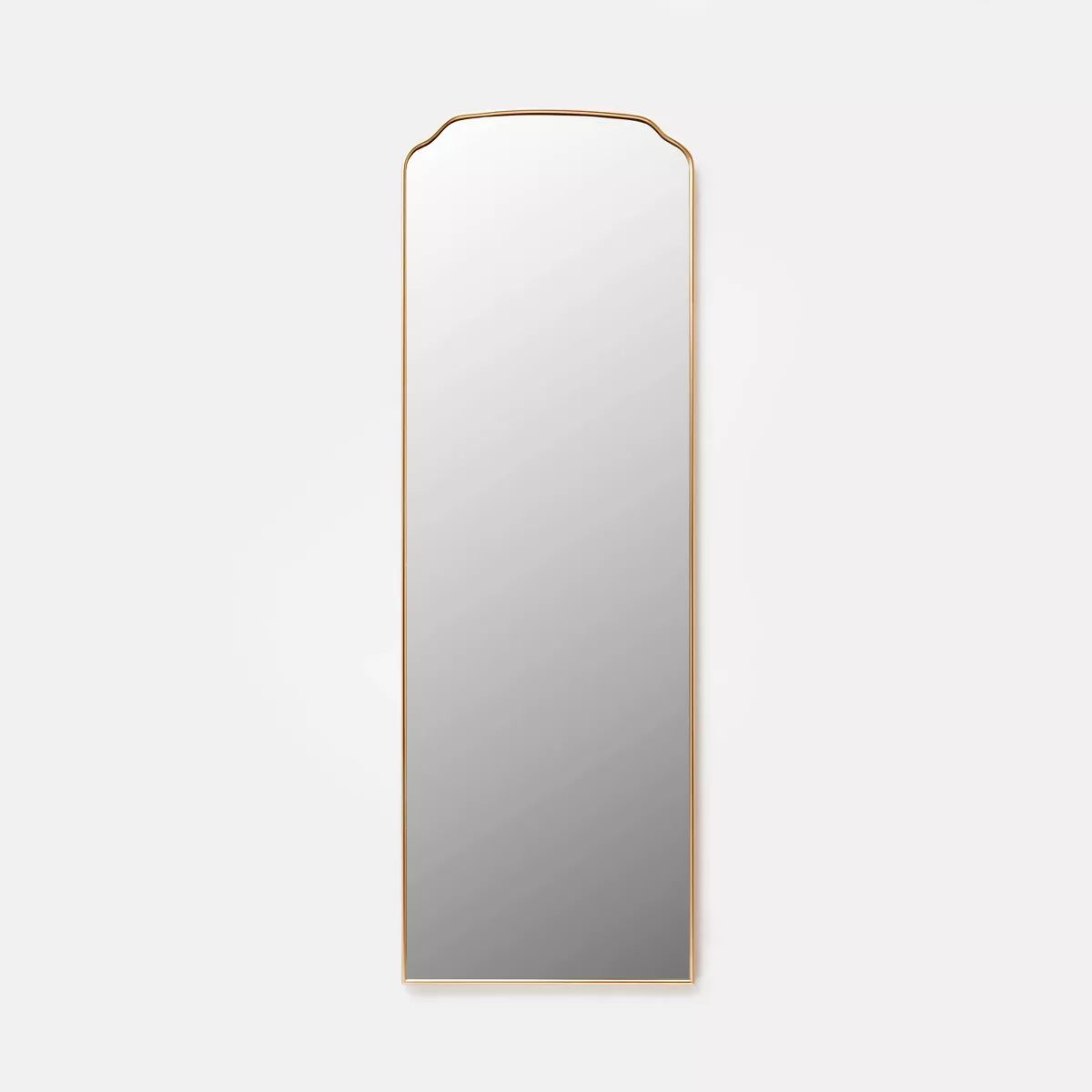 20"x60" Romantic Arch Aluminum Floor Mirror Brass - Threshold™ designed with Studio McGee | Target