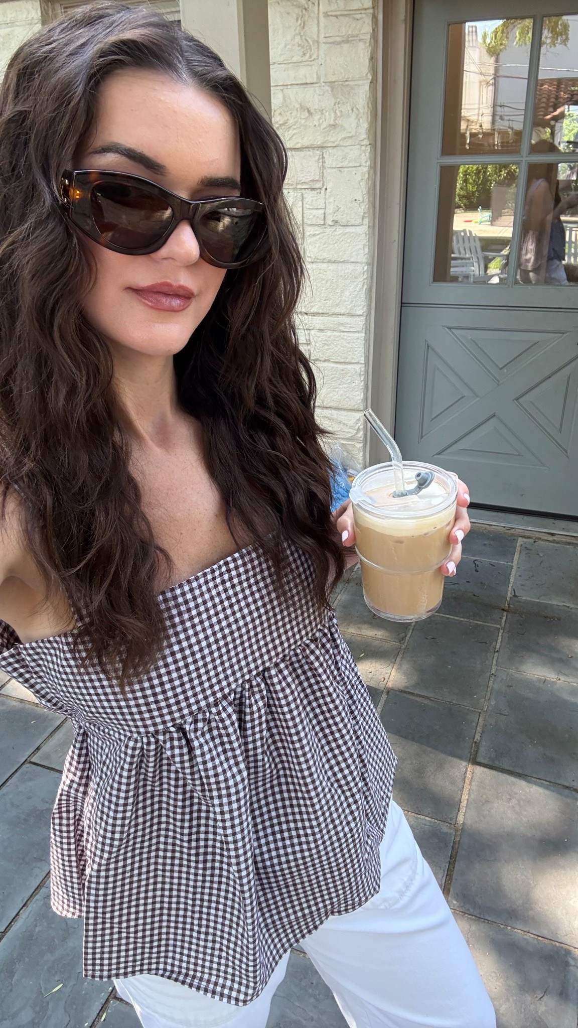 I love brown Gingham & it’s a peplum 🤍🤎