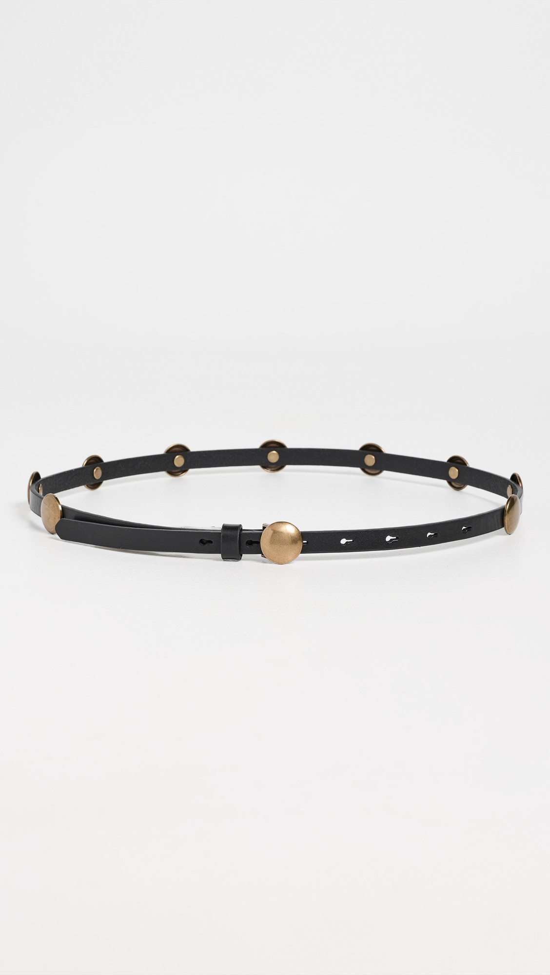 Madewell Skinny Studded Belt Cherry Wood XL | Shopbop