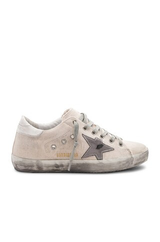Superstar Sneaker in White Drill & Silver Star | Revolve Clothing (Global)