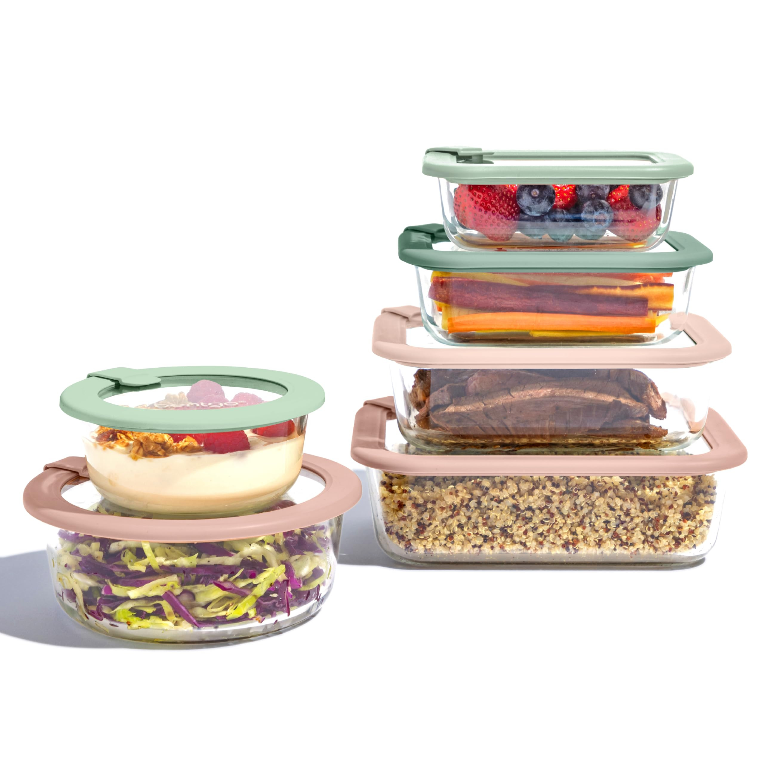 Bentgo Signature Leak-Proof Glass Food Storage - 12-Piece Set, 1-Compartment Meal Prep Plastic-Fr... | Amazon (US)