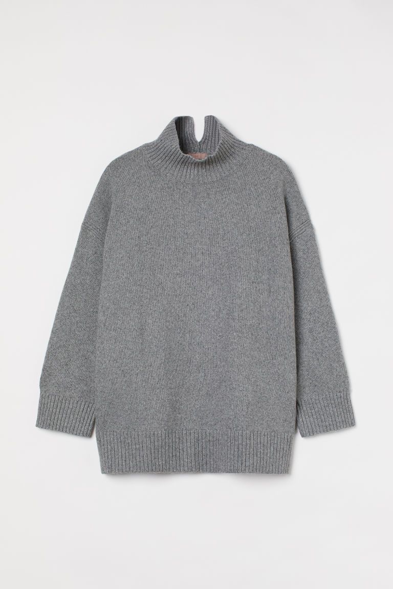 H & M - H & M+ Turtleneck Sweater - Gray | H&M (US)