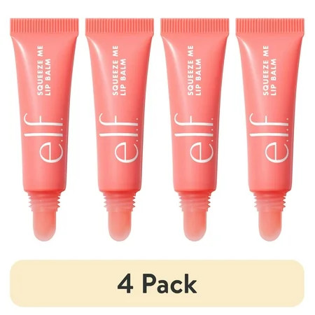(4 pack) e.l.f. Squeeze Me Lip Balm, Strawberry, 0.21oz | Walmart (US)