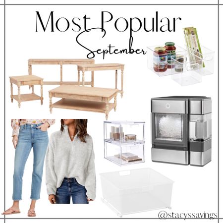 Most popular items from September, picked by you! You loved the pebble ice maker, the best entryway table, organizers, the white pantry pull out baskets, a neutral chunky quarter zip sweater, and these under $30 jeans! Great picks!



#LTKhome #LTKfamily #LTKSeasonal