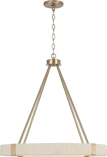 Capital Lighting 449841MA Delaney Modern Hand-Wrapped Rope Drum Chandelier, 4-Light 240 Total Wat... | Amazon (US)