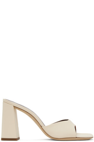 Staud - Off-White Sloane Heeled Sandals | SSENSE