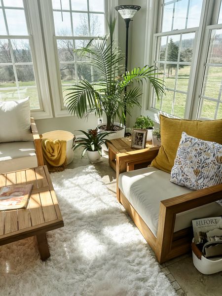 Cozy & colorful sunroom and patio furniture & decor 

#LTKhome #LTKSeasonal