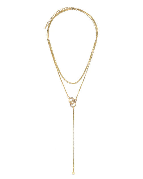 Behr Lariat Ring Necklace  Gold | VICI