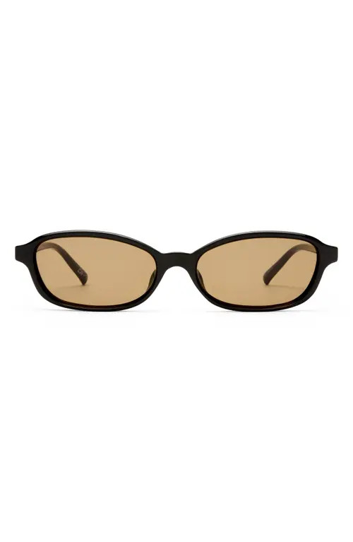 Le Specs Honey Pot 55mm Oval Sunglasses in Black /Brown Mono at Nordstrom | Nordstrom