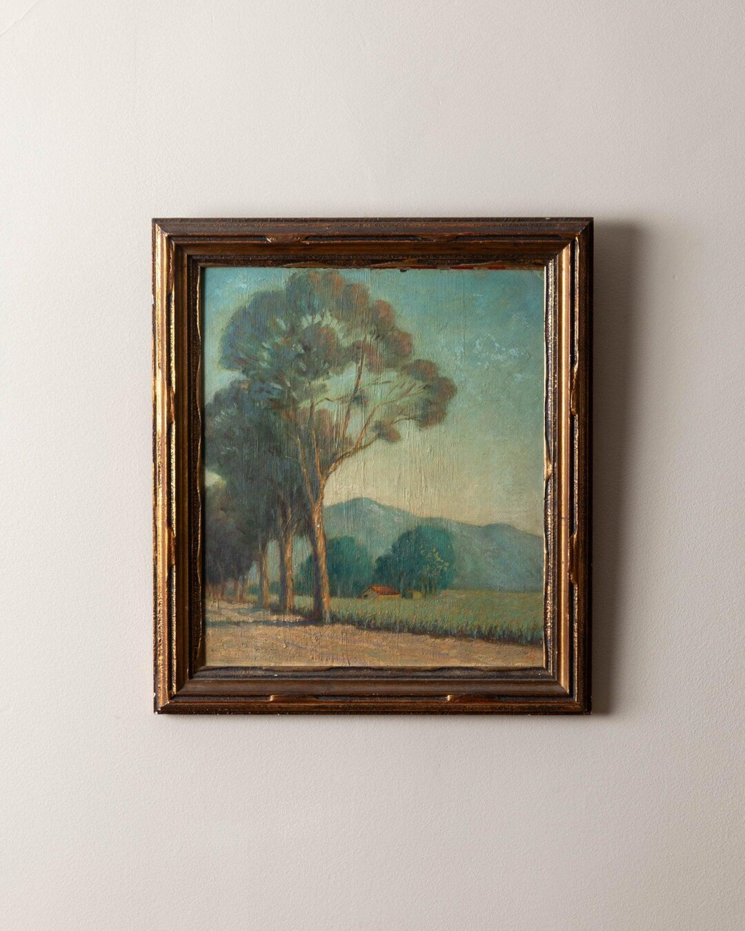 Vintage Antique Early American Landscape Oil Painting - Etsy | Etsy (US)