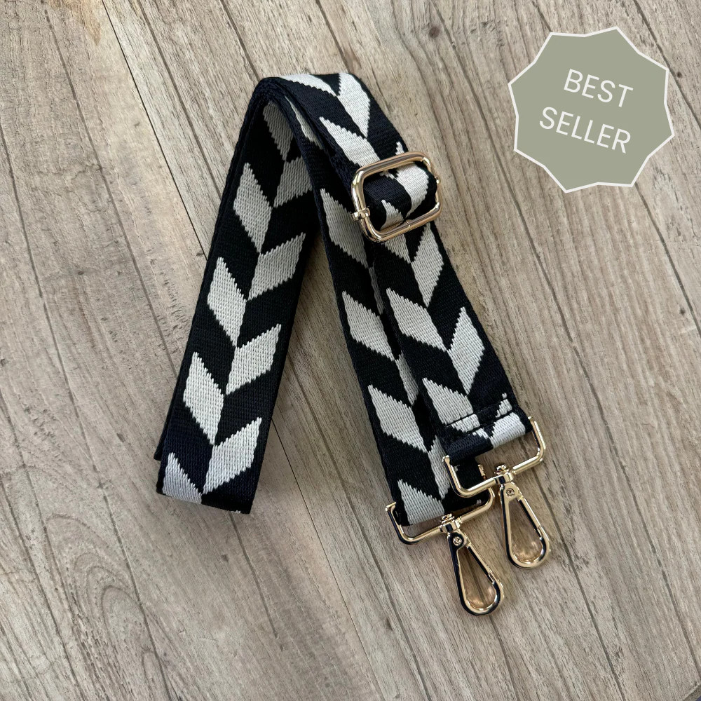 Classic Herringbone Crossbody Bag Strap (Gold) | The Poppy Brand