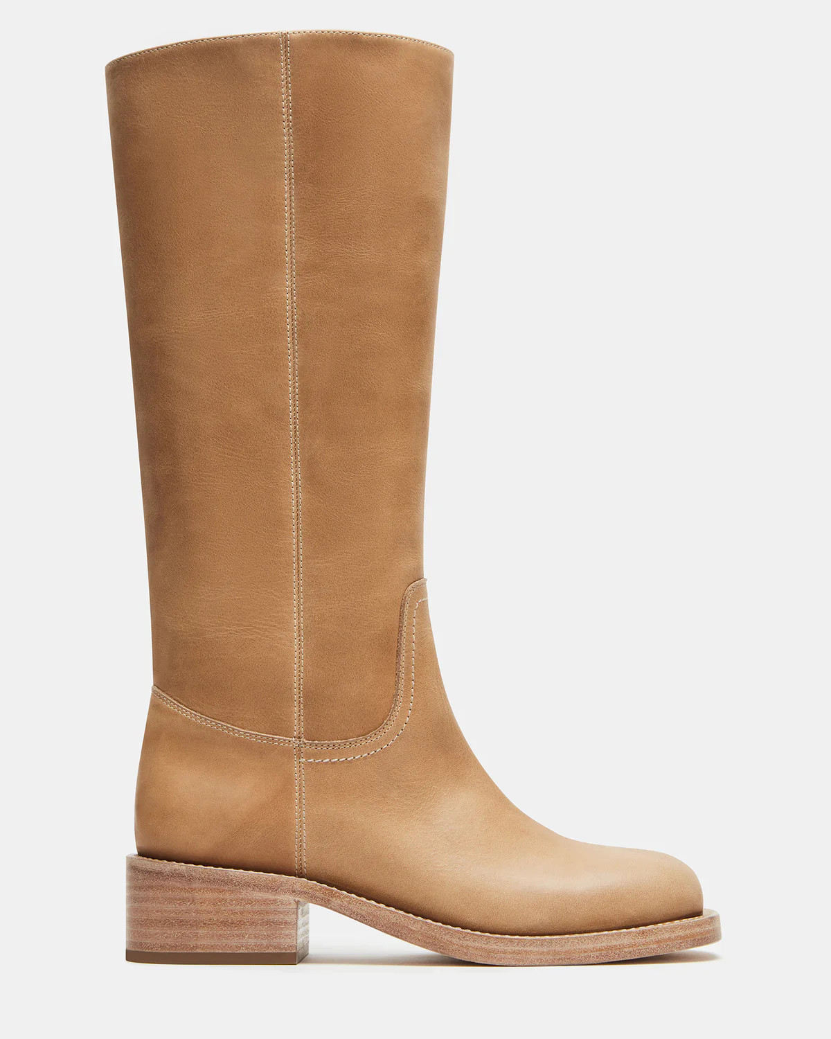 RIGGS Banana Leather Square-Toe Women's Boot | Steve Madden (US)