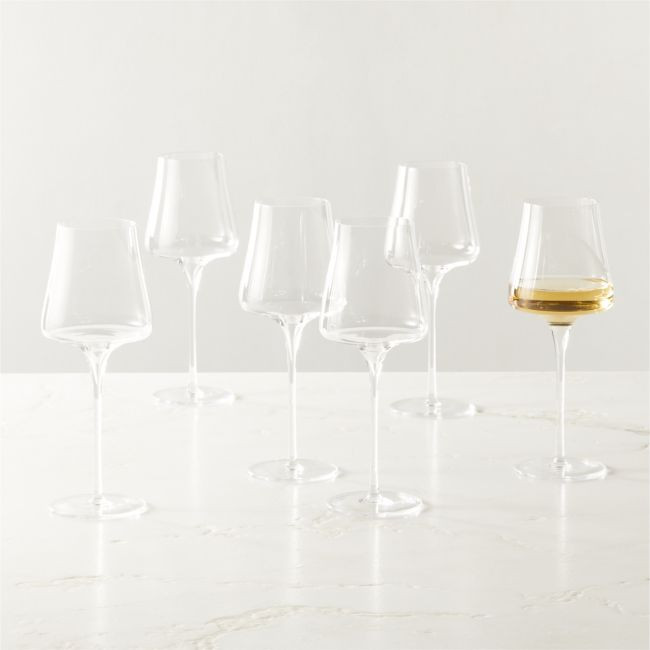 Estera White Wine Glasses Set of 6 | CB2