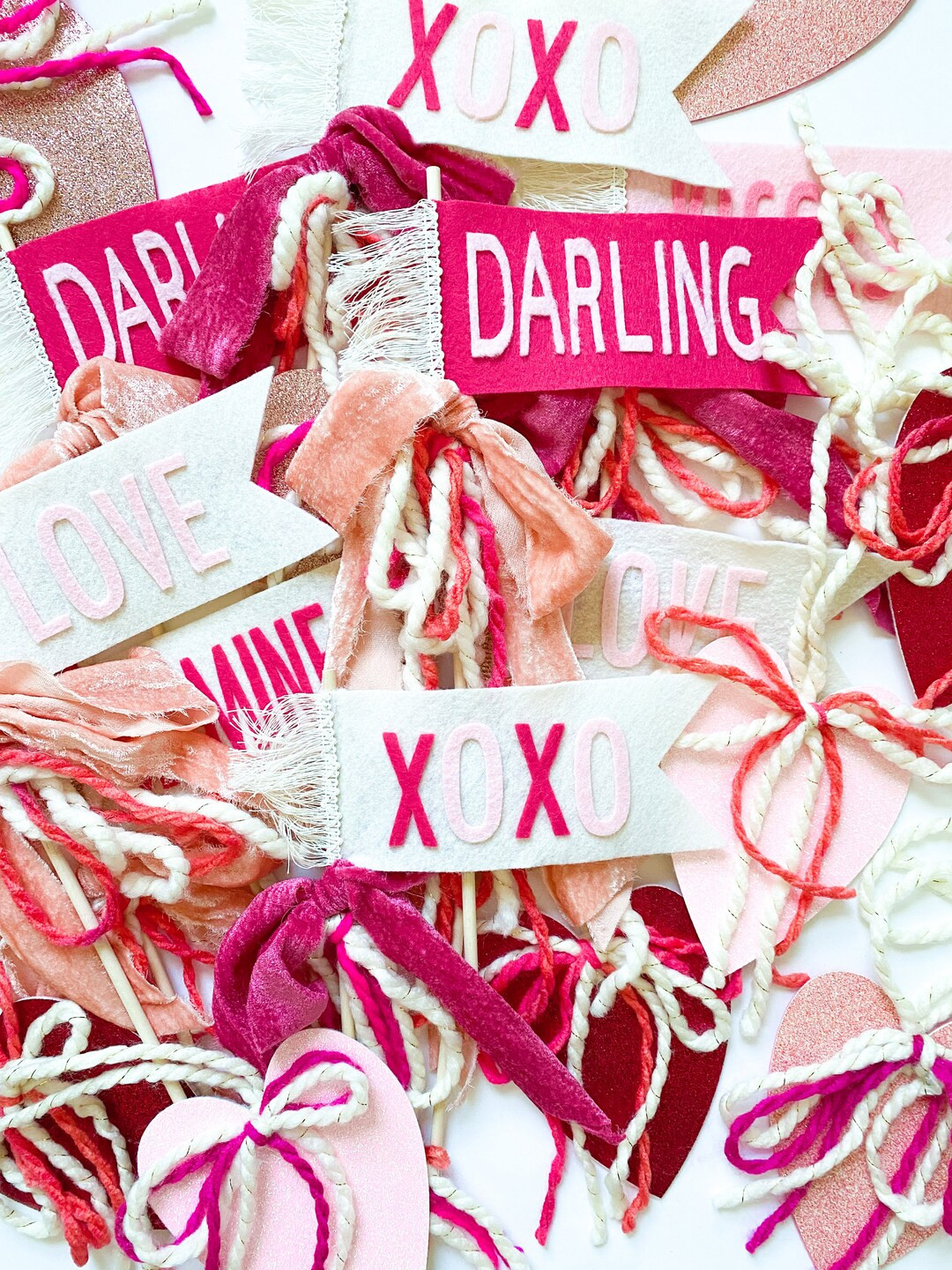 Valentine’s Day Pennant, Valentine’s Day Flag, Valentine’s Day Decor, Valentine's Day Wand | Etsy (US)