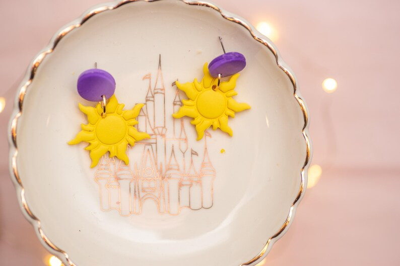 Lost Princess | Dangling Sun Purple Ombré Stud Earrings - Etsy | Etsy (US)