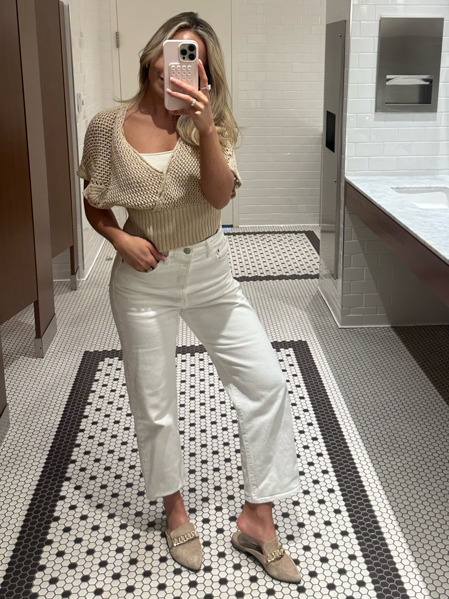 Spring time work outfit! 🤍 Top was thrifted! 

#LTKstyletip #LTKshoecrush #LTKworkwear