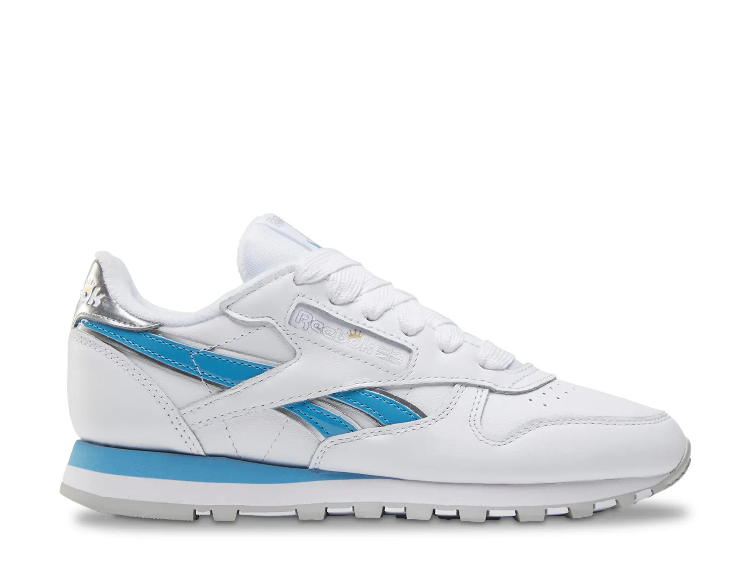 Reebok x Angel Classic Leather Sneaker | Women's | White/Blue | Size 6 | Sneakers | DSW
